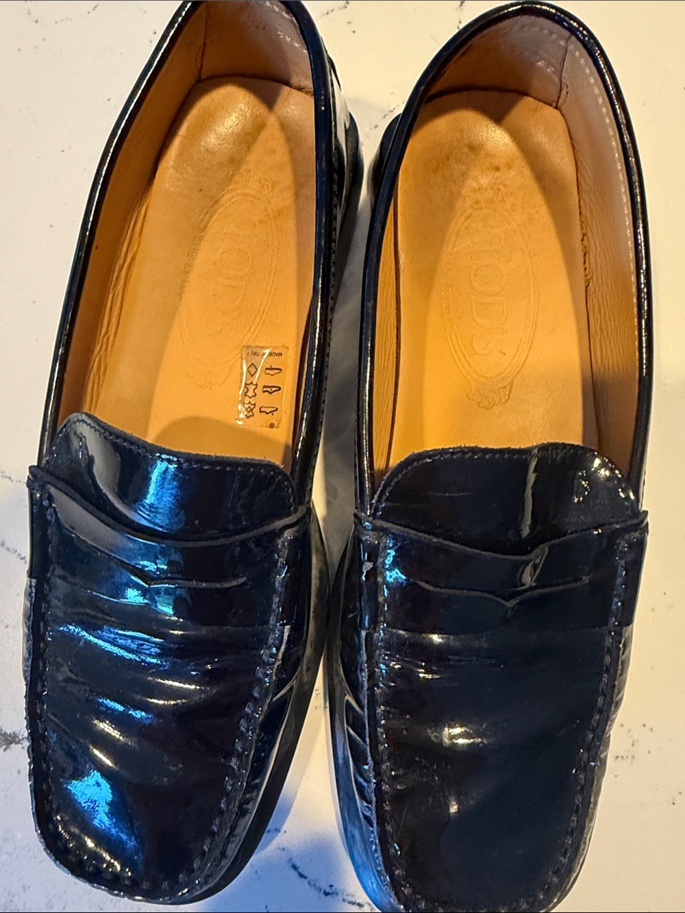 Women's Black Patent Leather Penny Loafers